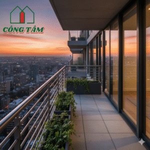 Lan can ban công inox