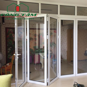 Của nhôm xép trượt