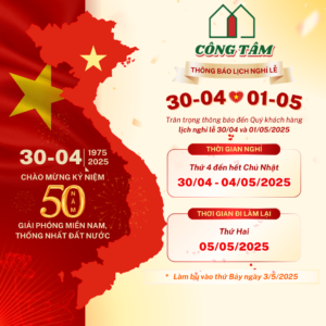 Lịch nghỉ lễ Giải Phóng Miền Nam 30/4 & Quốc Tế Lao Động 1/5
