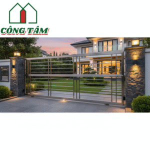 Cửa cổng inox lùa/trượt