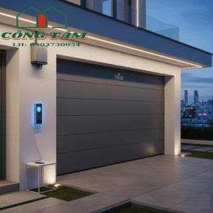 Cửa Cuốn Tấm Liền Với Hệ Thống Đèn Chiếu Sáng Phù Hợp