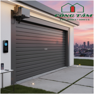 Cửa Cuốn Tấm Liền Tích Hợp Motor Tự Động