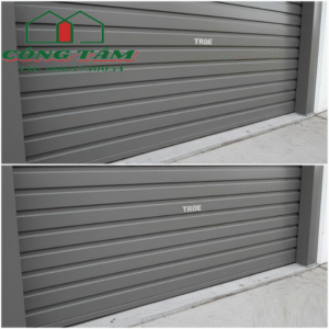 Cửa Cuốn Tấm Liền Với Bề Mặt Sơn Tĩnh Điện Bền Màu: