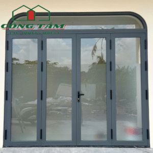 Cửa Sổ 4 Cánh Vòm Nhôm Kính